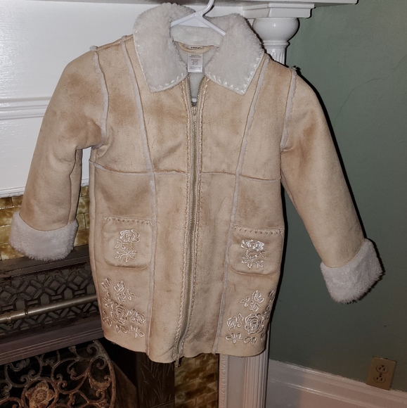 Other - Little Girl's Faux Suede and Sherpa Coat, 6/6X